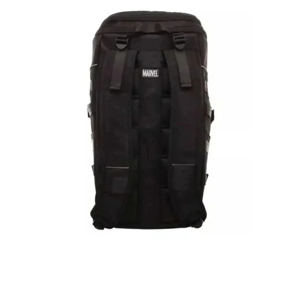 Black Panther Mixed Material Laptop Backpack b12 - Picture 3 of 4